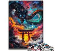 Puzzle da 1000 pezzi per adulti e ragazzi, motivo: Torii Gate Dragon, decorazione artistica da parete e idea regalo di compleanno per amici, ufficio a casa (38x26cm)