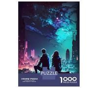 Puzzle Da 1000 Pezzi Per Adulti E Ragazzi Nightfall Nexus City Puzzle Per Adulti Gioco Rompicapo Decorazione Murale Compleanno E Regali Unici 70x50cm/1000pcs