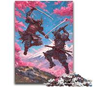 Puzzle da 1000 pezzi per adulti e ragazzi Ninja ai piedi del Monte Fuji, antistress, per trascorrere il tempo libero a casa, lista dei desideri con Babbo Natale, 50x75cm