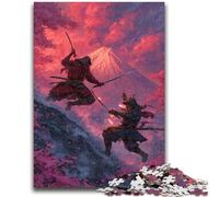 Puzzle da 1000 pezzi per adulti e ragazzi Ninja ai piedi del monte Fuji per bambini dai 14 anni in su Gioco impossibile Regalo di Natale e compleanno 50x75cm
