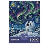 Puzzle Da 1000 Pezzi Per Adulti E Ragazzi Observatory Under The Aurora Borealis Puzzle Per Adulti Giochi Divertenti Per Tutta La Famiglia Regali Di Compleanno E Unici 70x50cm/1000pcs