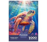 Puzzle Da 1000 Pezzi Per Adulti E Ragazzi Ocean Life Sea Turtle Puzzle Per Adulti Gioco Rompicapo Decorazione Murale Compleanno E Regali Unici 52x38cm/1000pcs