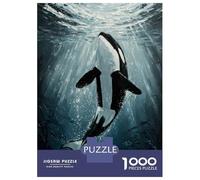 Puzzle Da 1000 Pezzi Per Adulti E Ragazzi Orca Underwater Painting Puzzle Gioco Per Famiglie Sfida Difficile Difficile E Sfida 70x50cm/1000pcs