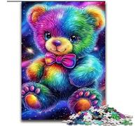 Puzzle da 1000 pezzi per adulti e ragazzi, orsacchiotto arcobaleno, giocattolo educativo intellettuale decomprimente, regalo di compleanno (dimensioni 50x75cm)