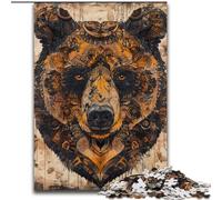 Puzzle da 1000 pezzi per adulti e ragazzi, orso bruno, adatto a persone dai 14 anni in su Difficile da completare ma divertente e spiritoso Ottimo regalo dimensioni 50x75cm