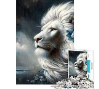 Puzzle da 1000 pezzi per adulti e ragazzi paesaggio marino da sogno con leone attività divertenti da fare in casa decorazione artistica per la casa giochi per famiglie dai 14 anni in su (38x26cm)