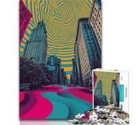 Puzzle da 1000 pezzi per adulti e ragazzi paesaggio urbano di New York giochi educativi decorazione per la casa regalo di compleanno regali arte murale 75x50cm