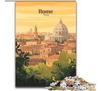 Puzzle da 1000 pezzi per adulti e ragazzi, paesaggio urbano di Roma, giocattolo educativo intellettuale decomprimente, regalo di compleanno, regali 26x38cm
