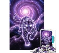 Puzzle da 1000 pezzi per adulti e ragazzi Pantera Cosmica nella Galassia Giocattolo per Ragazzi Decorazione da Parete Migliora la Memoria Difficile e Sfida (Dimensioni 38x26cm)