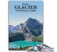 Puzzle da 1000 pezzi per adulti e ragazzi,Parco Nazionale dei Ghiacciai,puzzle da 1000 pezzi,per ammazzare il tempo durante le vacanze,con pezzi completamente interconnessi e di forma casuale