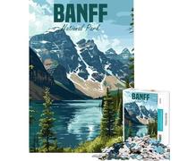 Puzzle da 1000 pezzi per adulti e ragazzi Parco Nazionale di Banff Aiuta a stimolare la mente donne Gioco rompicapo per maggiori di 14 anni (38x26cm)