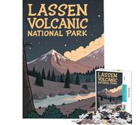 Puzzle da 1000 pezzi per adulti e ragazzi Parco Nazionale Vulcanico di Lassen gioco fai-da-te analisi e logica sfida regalo (38x52cm)
