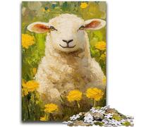Puzzle da 1000 pezzi per adulti e ragazzi, pecore e fiori, per età 14+ Difficile da completare ma divertente e umoristico Ottimi regali e giocattoli 38x26cm