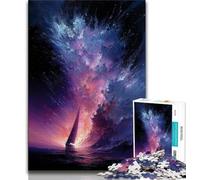 Puzzle da 1000 pezzi per adulti e ragazzi, piccola barca nella galassia, puzzle per adulti, giochi divertenti, decorazione da parete, regali unici per compleanno e Natale (dimensioni 38x26cm)