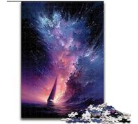 Puzzle da 1000 pezzi per adulti e ragazzi, piccola barca nella galassia, rompicapo per decorazioni murali, regali unici per compleanno e Natale per bambini dai 14 anni (dimensioni 26x38cm)