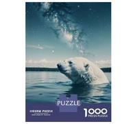 Puzzle Da 1000 Pezzi Per Adulti E Ragazzi Polar Bear Swims Cosmic Puzzle Giochi Divertenti Sfida Difficile Interazione Genitore-figlio 52x38cm/1000pcs