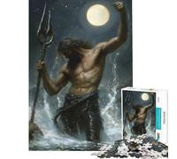 Puzzle da 1000 pezzi per adulti e ragazzi Poseidone che emerge dal mare Giocattolo educativo gioco interattivo per divertimento in famiglia regalo di Babbo Natale segreto (dimensioni 38x26cm)