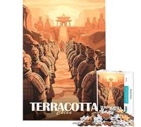 Puzzle da 1000 pezzi per adulti e ragazzi poster dell'esercito di terracotta stimola la mente regalo per donne gioco rompicapo per maggiori di 14 anni (38x26cm)