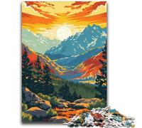 Puzzle da 1000 pezzi per adulti e ragazzi,poster di viaggio della Sierra Nevada,puzzle da 1000 pezzi,per ammazzare il tempo durante le vacanze,con pezzi completamente interconnessi e di forma casuale