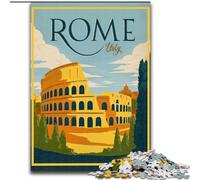 Puzzle da 1000 pezzi per adulti e ragazzi, poster di viaggio di Roma, Italia, giocattoli antistress, regali di compleanno unici per bambini dai 14 anni in su, 50x75cm