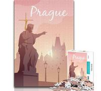 Puzzle da 1000 pezzi per adulti e ragazzi Praga, gioco stimolante e gioco educativo per famiglie per compleanni e Natale (75x50cm)