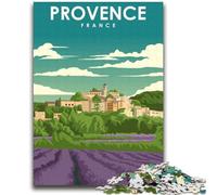 Puzzle da 1000 pezzi per adulti e ragazzi Provenza Francia Arte soleggiata Adatto a bambini dai 14 anni in su Giochi per famiglie Offerta come regalo per tutta la famiglia (dimensioni 38x52cm)