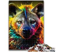 Puzzle da 1000 pezzi per adulti e ragazzi, psichedelico, la iena, 1000 pezzi per adulti, antistress, per ammazzare il tempo, lista dei desideri con Babbo Natale (75x50cm)