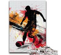 Puzzle da 1000 pezzi per adulti e ragazzi, puzzle colorati sul calcio per ragazzi, per ammazzare il tempo durante le vacanze con poster abbinato e foglio di quiz (26x38cm)