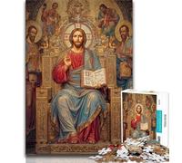 Puzzle da 1000 pezzi per adulti e ragazzi, puzzle con Gesù e l'arte, per adolescenti, antistress, per trascorrere il tempo libero e per l'interazione genitore-figlio (dimensioni 38x26cm)