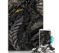 Puzzle da 1000 pezzi per adulti e ragazzi puzzle del drago nero per adolescenti per giochi di famiglia e regali di compleanno 38x26cm
