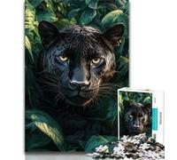 Puzzle da 1000 pezzi per adulti e ragazzi, puzzle della pantera della giungla per adulti, giochi educativi per famiglie, regalo per la decorazione della casa (dimensioni 75x50cm)
