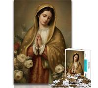 Puzzle da 1000 pezzi per adulti e ragazzi, puzzle della Vergine Maria per adulti, adatti come decorazione da scrivania per bambini dai 14 anni in su (dimensioni 38x26cm)