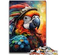 Puzzle da 1000 pezzi per adulti e ragazzi, puzzle di pappagalli pirati per adolescenti, adatti per la decorazione della scrivania per bambini dai 14 anni in su (50x75cm)