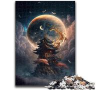 Puzzle da 1000 pezzi per adulti e ragazzi, puzzle fantasy del tempio giapponese per ragazzi, ideali come regali per tutta la famiglia dai 14 anni in su (26x38cm)