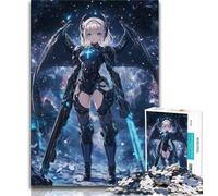 Puzzle da 1000 pezzi per adulti e ragazzi, puzzle misterioso con ragazza drago per adulti, apprendimento educativo, ideale come regalo per tutta la famiglia (dimensioni 75x50cm)