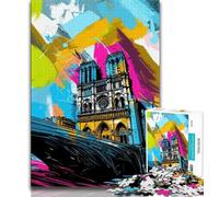 Puzzle da 1000 pezzi per adulti e ragazzi, puzzle per adulti con Notre Dame de Paris, giochi divertenti, decorazioni da parete, regali unici per compleanno e Natale (dimensioni 38x26cm)