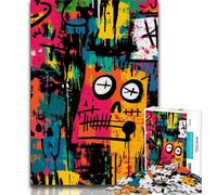 Puzzle da 1000 pezzi per adulti e ragazzi, puzzle per adulti con robot in stile Basquiat, gioco stimolante per tutti, per donne, regali per uomini (dimensioni 75x50cm)