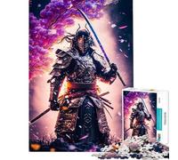 Puzzle da 1000 pezzi per adulti e ragazzi raffigurante la difesa di un samurai giapponese Gioco per famiglie difficile ideale come regalo (dimensioni 38x52cm)