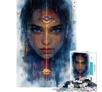 Puzzle da 1000 pezzi per adulti e ragazzi raffigurante la donna del terzo occhio Gioco interattivo compleanni e occasioni speciali (dimensioni 38x52cm)