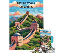Puzzle da 1000 pezzi per adulti e ragazzi raffigurante la maestosa Grande Muraglia Un gioco stimolante e divertente adatto a partire dai 14 anni (50x75cm)