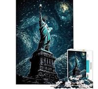 Puzzle da 1000 pezzi per adulti e ragazzi raffigurante la Statua della Libertà gioco per famiglie decorazione da parete compleanno e Natale (dimensioni 38x52cm)