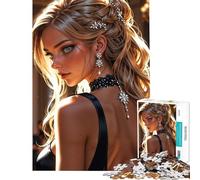 Puzzle da 1000 pezzi per adulti e ragazzi raffigurante un'elegante donna alla luce della sera Attività divertenti da fare in casa decorazioni artistiche per la casa giochi per famiglie dai 14 anni