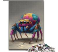 Puzzle da 1000 pezzi per adulti e ragazzi, Ragno colorato, adatto a persone dai 14 anni in su Difficile da completare ma divertente e spiritoso Ottimo regalo dimensioni 26x38cm