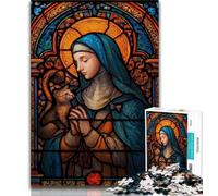 Puzzle da 1000 pezzi per adulti e ragazzi, ritratto di Maria, la madre, puzzle per adulti, adatti per la decorazione della scrivania, per bambini dai 14 anni in su (dimensioni 75x50cm)