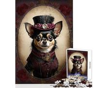 Puzzle da 1000 pezzi per adulti e ragazzi ritratto di un elegante cane gioco per famiglie regalo per compleanni difficile (38x52cm)
