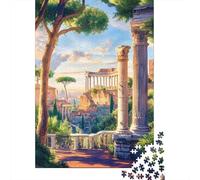 Puzzle Da 1000 Pezzi Per Adulti E Ragazzi Roman Ruins Garden Decor Puzzle Per Adulti Giocattolo Decorazione Da Parete Corsa Di Velocità Manuale Difficile E Sfida 70x50cm/1000pcs