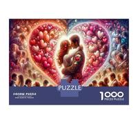 Puzzle Da 1000 Pezzi Per Adulti E Ragazzi Romantic Love Heart Puzzle Per Adulti Gioco Pratico Un'opera D'arte Ideale Come Regalo 38x26cm/1000pcs