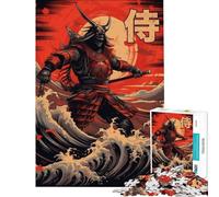 Puzzle da 1000 pezzi per adulti e ragazzi Samurai delle Onde del Mare gioco per famiglie decorazione da parete compleanno e Natale (dimensioni 38x52cm)