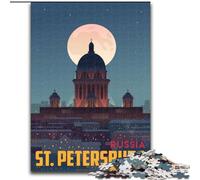 Puzzle da 1000 pezzi per adulti e ragazzi, San Pietroburgo, vacanza a casa, per ammazzare il tempo, con pezzi completamente interconnessi di forma casuale (50x75cm) 1000 pezzi