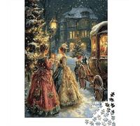 Puzzle da 1000 Pezzi per Adulti e Ragazzi Scena della Vigilia di Natale: Scena del Ballo Vittoriano di Natale Regalo Divertente e Attività per la Casa e Decorazione Parete 38x26cm/1000 pezzi